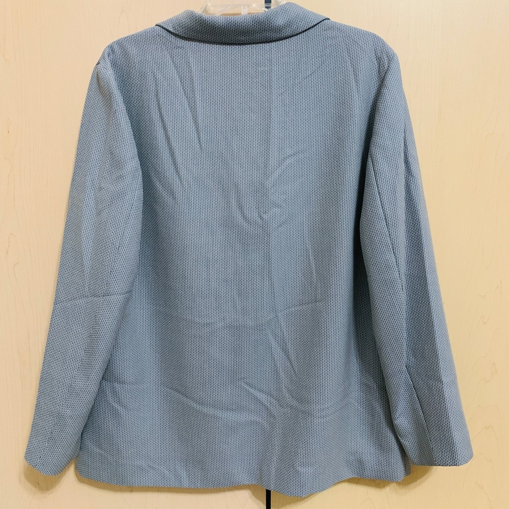 Zanella Blazer Jacket‎ Women's Size 16 Blue Green Geometric Print Made in Italy - Picture 2 of 12